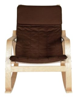 HOME - Fabric Rocking Chair - Chocolate
